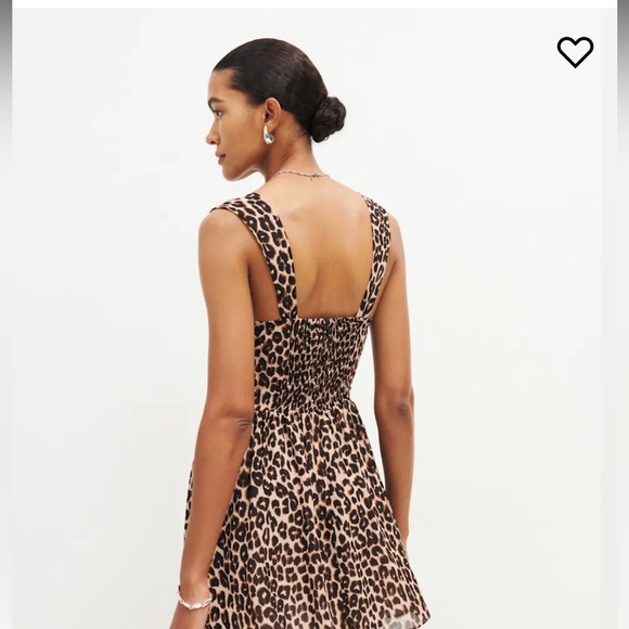 New Reformation Taiga Leopard Print Mini Dress - Picture 7 of 15